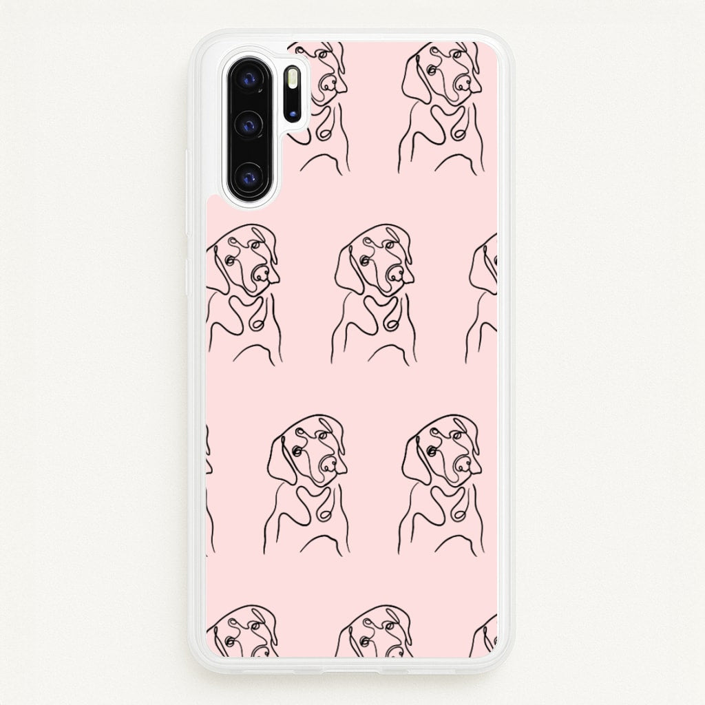 Labrador Outline - Dog Pattern - Dog Patterned Phone Case for Huawei P30 Pro