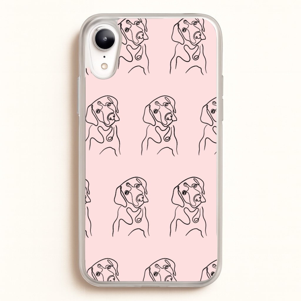 Labrador Outline - Dog Pattern - Dog Patterned Phone Case for iPhone XR
