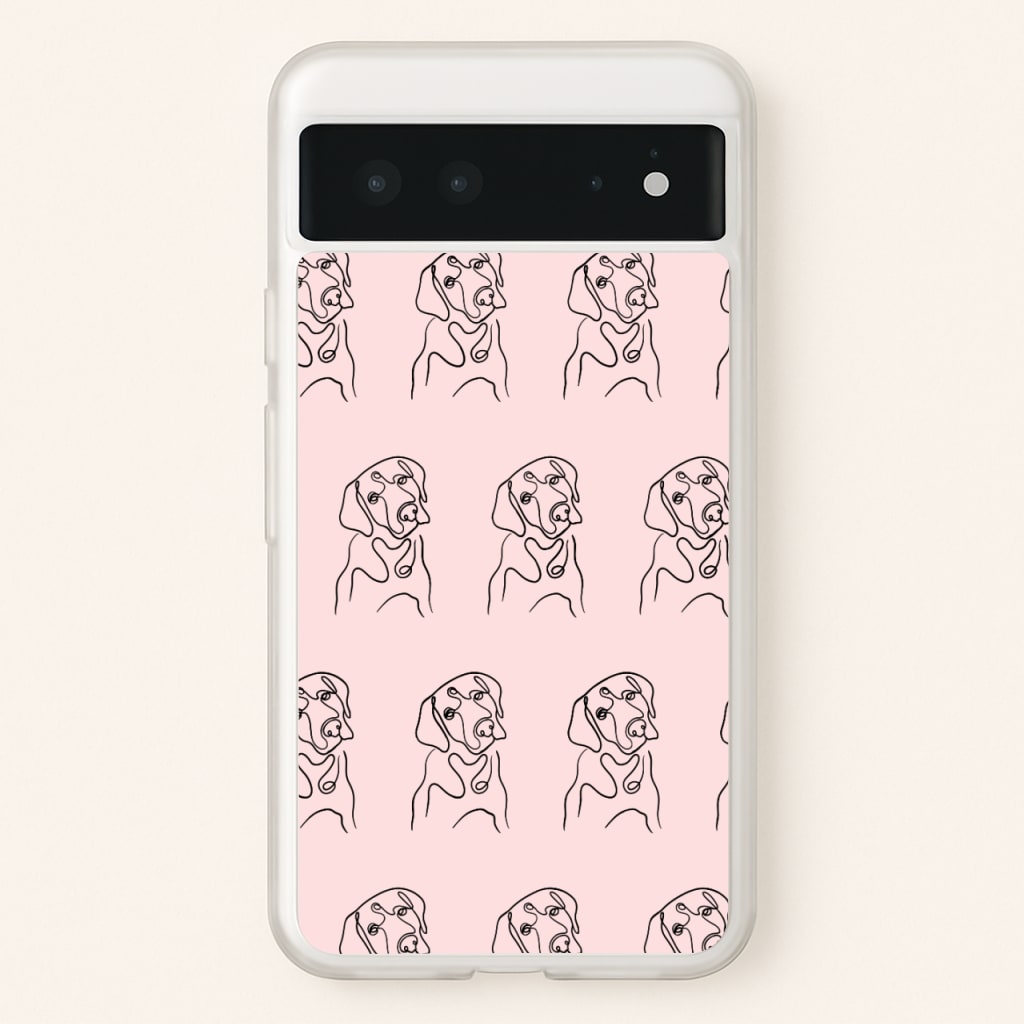 Labrador Outline - Dog Pattern - Dog Patterned Phone Case for Google Pixel 6