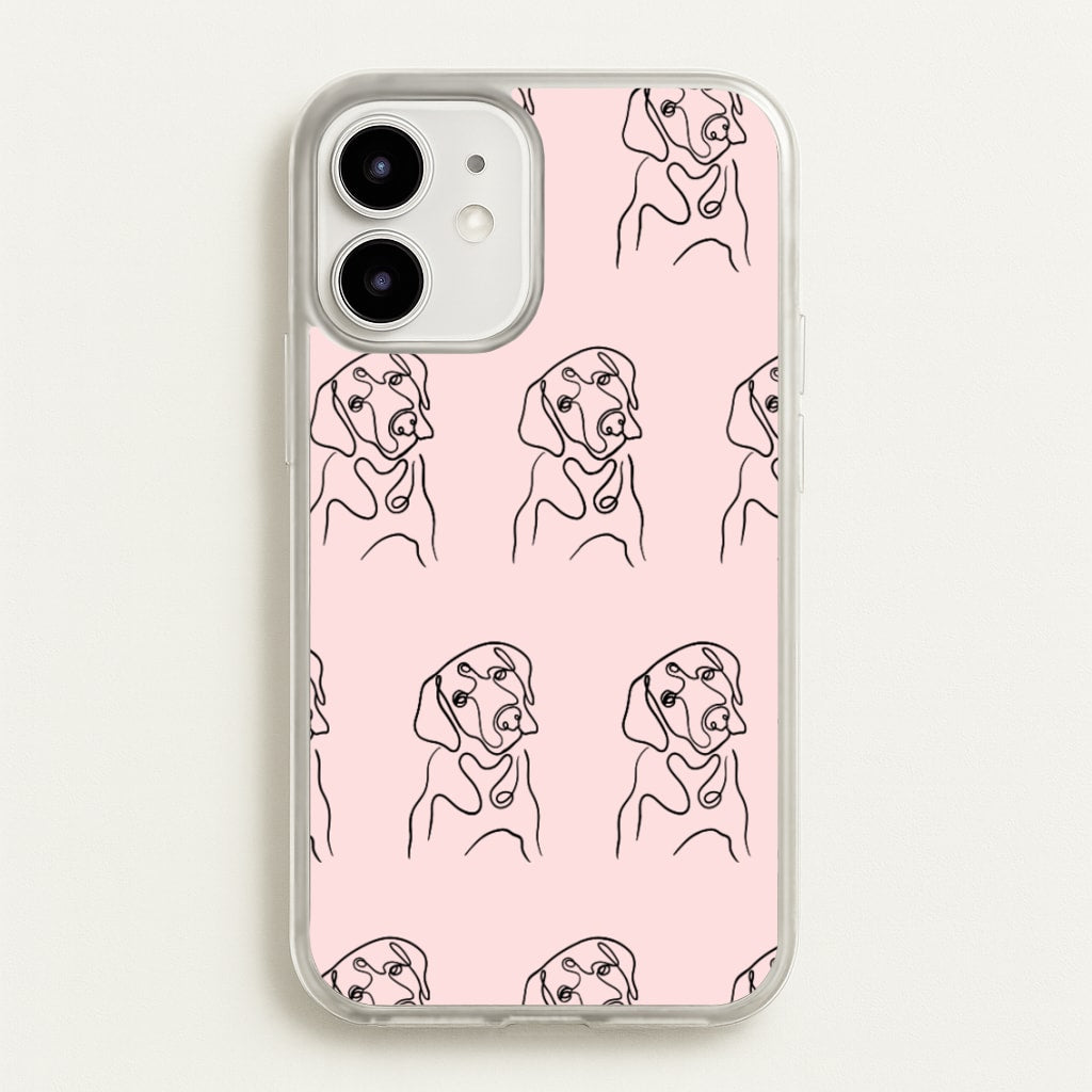 Labrador Outline - Dog Pattern - Dog Patterned Phone Case for iPhone 12 Mini