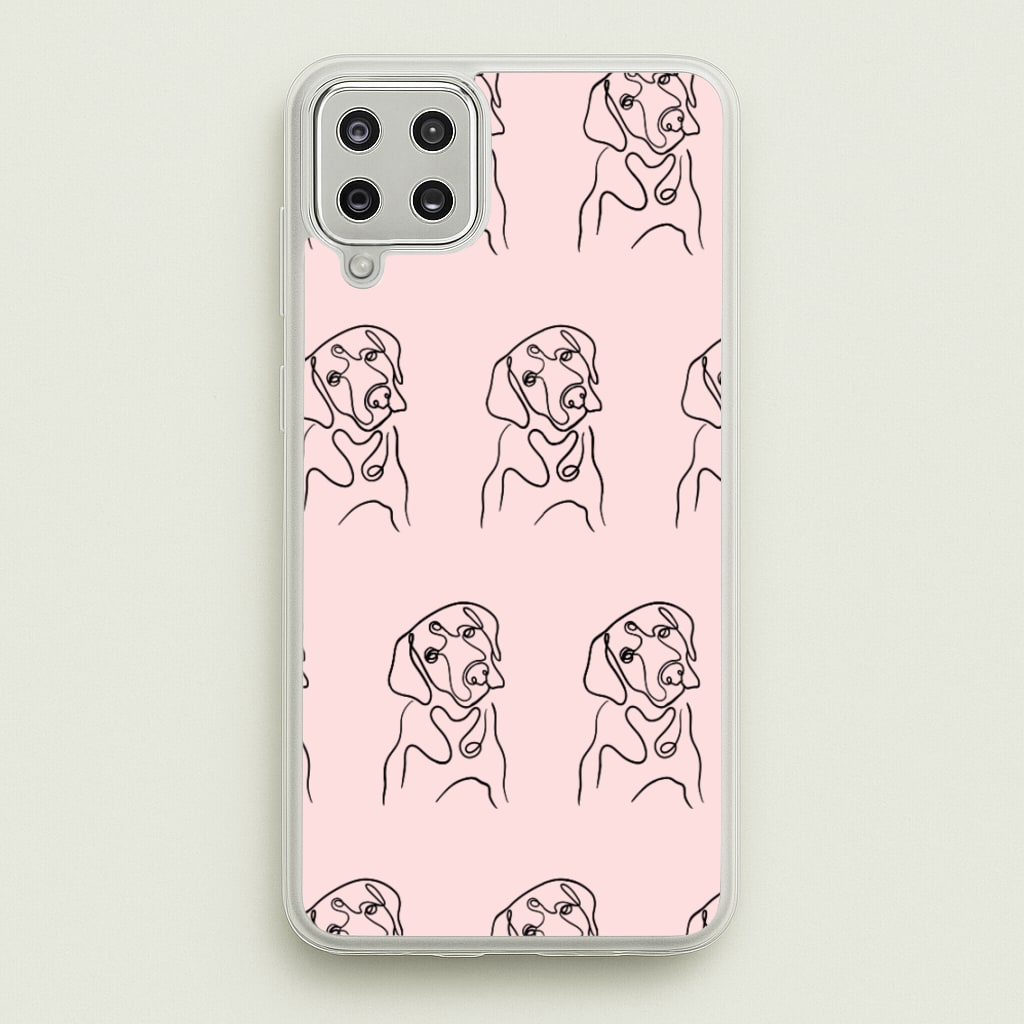 Labrador Outline - Dog Pattern - Dog Patterned Phone Case for Galaxy A12