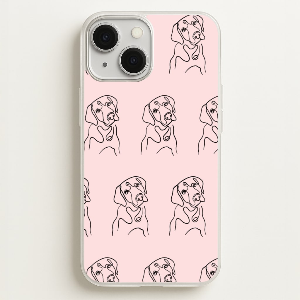 Labrador Outline - Dog Pattern - Dog Patterned Phone Case for iPhone 13 Mini