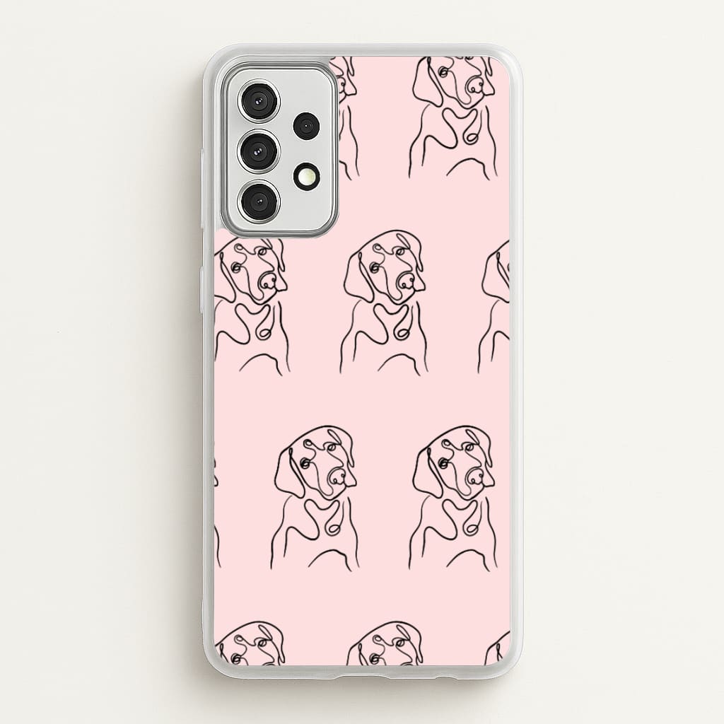 Labrador Outline - Dog Pattern - Dog Patterned Phone Case for Galaxy A52 / A52s
