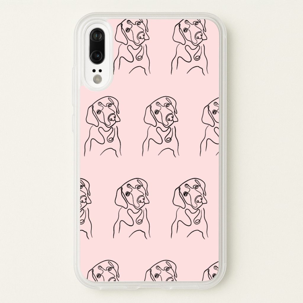 Labrador Outline - Dog Pattern - Dog Patterned Phone Case for Huawei P20