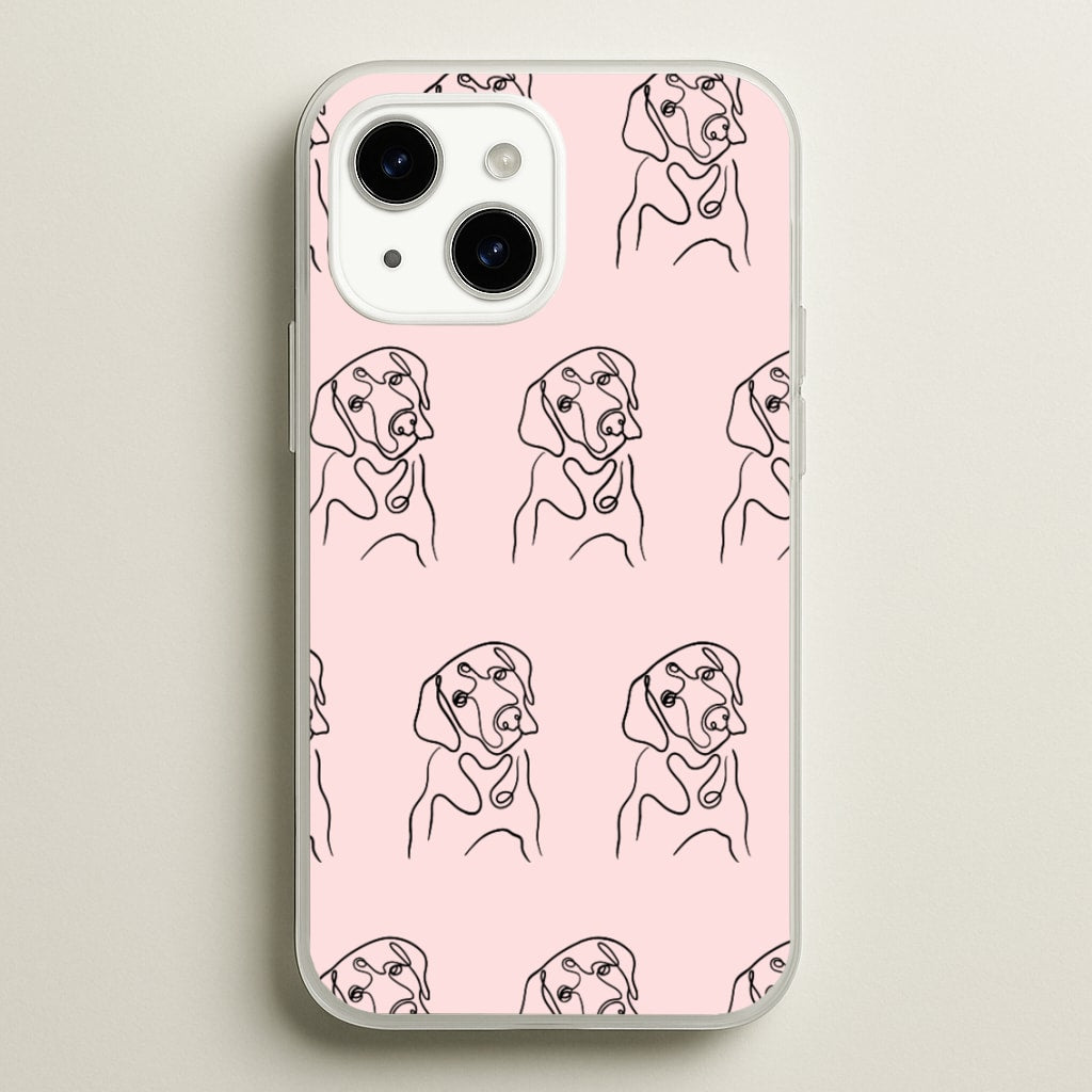 Labrador Outline - Dog Pattern - Dog Patterned Phone Case for iPhone 15 Plus