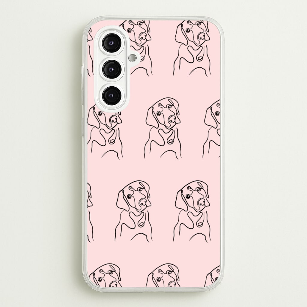 Labrador Outline - Dog Pattern - Dog Patterned Phone Case for Galaxy A16