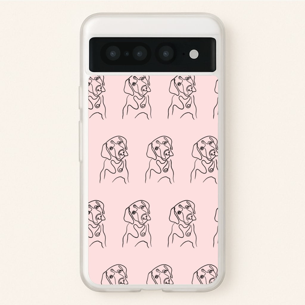 Labrador Outline - Dog Pattern - Dog Patterned Phone Case for Google Pixel 7 Pro