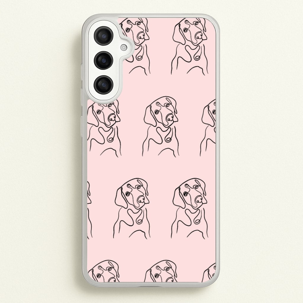Labrador Outline - Dog Pattern - Dog Patterned Phone Case for Galaxy A36
