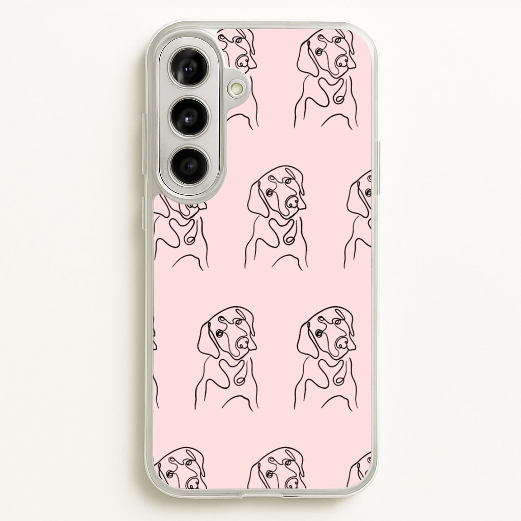 Labrador Outline - Dog Pattern - Dog Patterned Phone Case for Galaxy A56