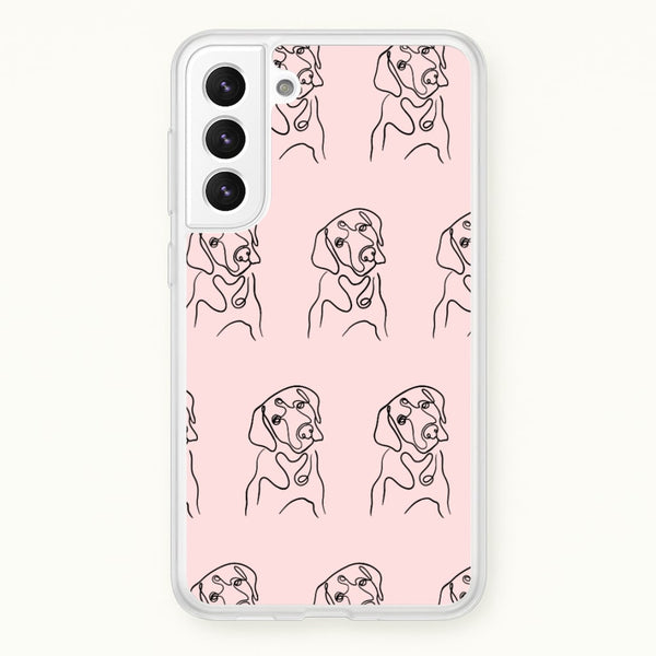 Labrador Outline - Dog Pattern - Dog Patterned Phone Case for Galaxy S21FE