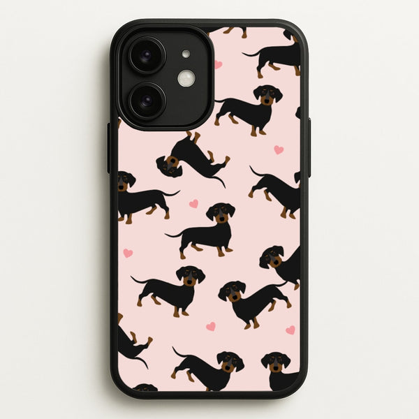 Heart Dachshund - Dog Pattern - Dog Patterned Phone Case for iPhone 11