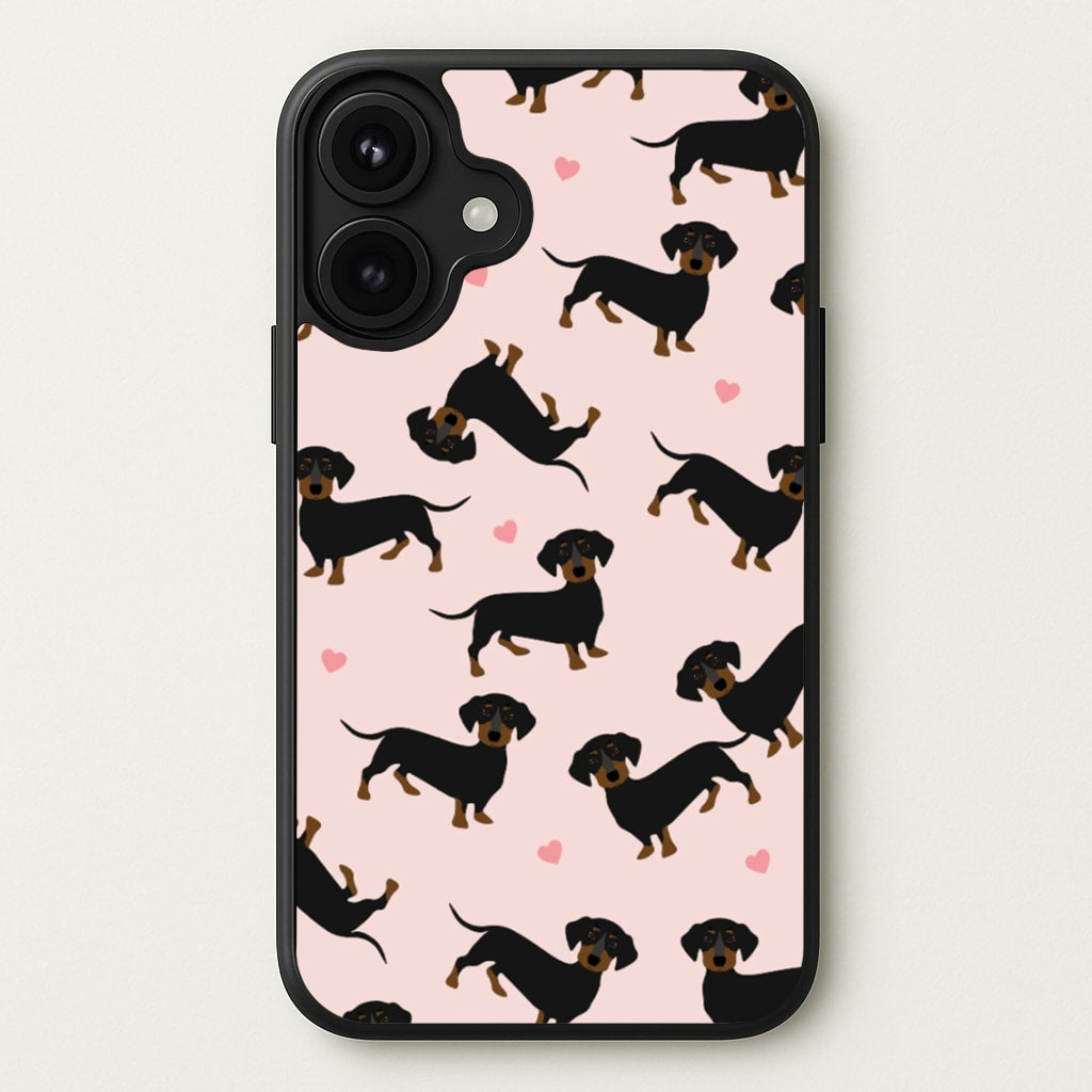 Heart Dachshund - Dog Pattern Phone Case for iPhone 17