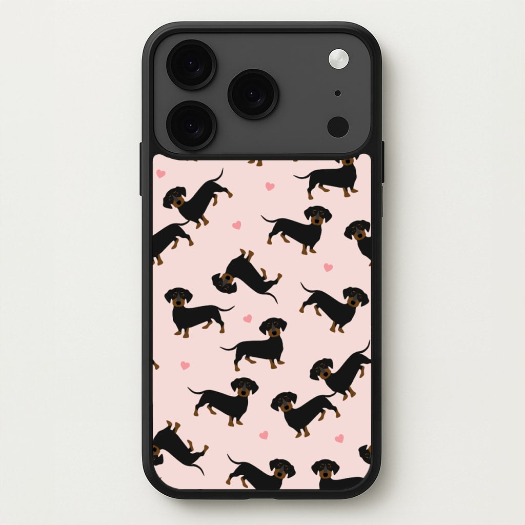 Heart Dachshund - Dog Pattern Phone Case for iPhone 17 Pro