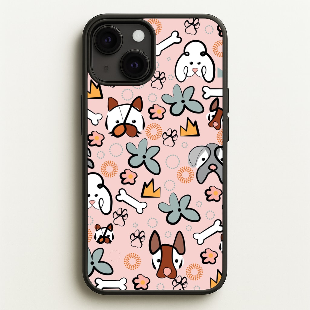 Bones and dogs - Dog Patterns - Dog Patterns Phone Case for iPhone 13 Mini