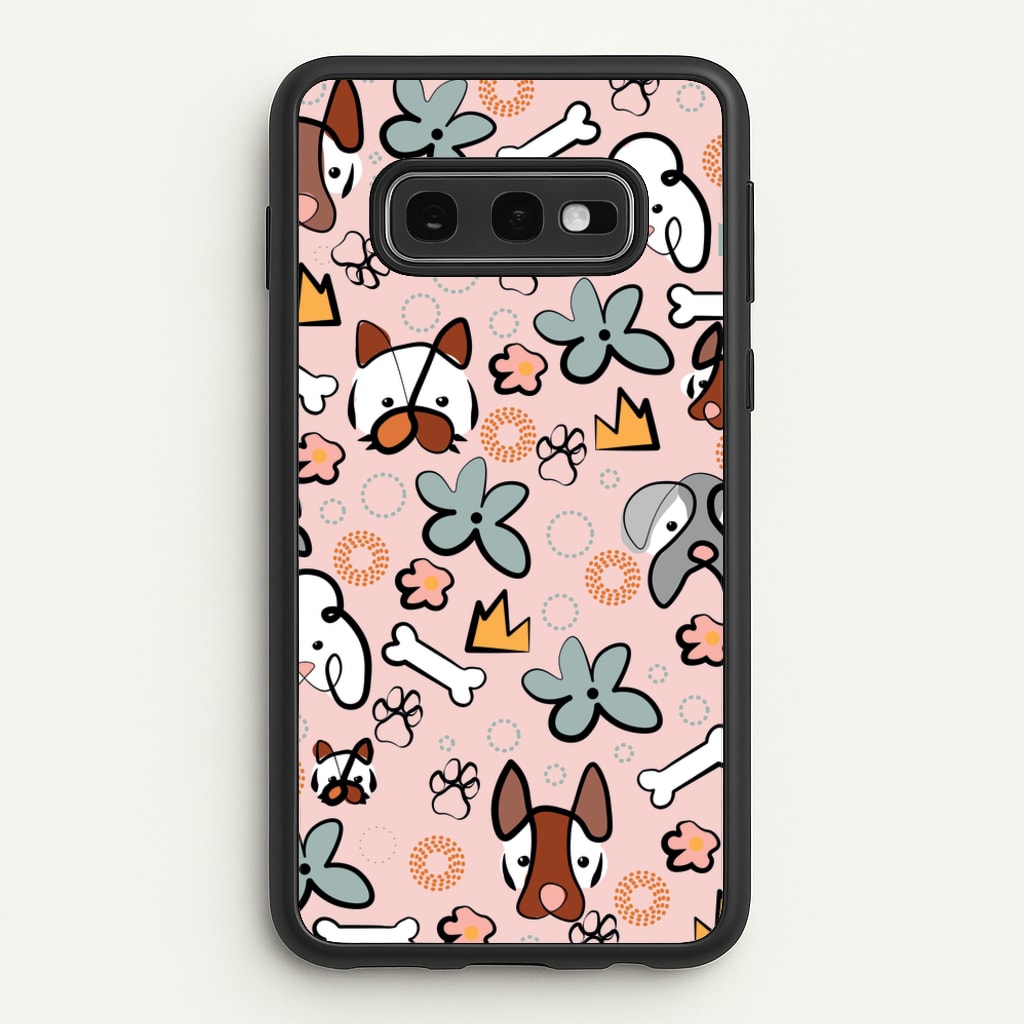 Bones and dogs - Dog Patterns - Dog Patterns Phone Case for Galaxy S10e