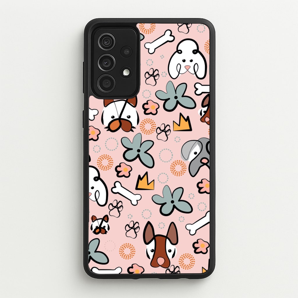 Bones and dogs - Dog Patterns - Dog Patterns Phone Case for Galaxy A52 / A52s