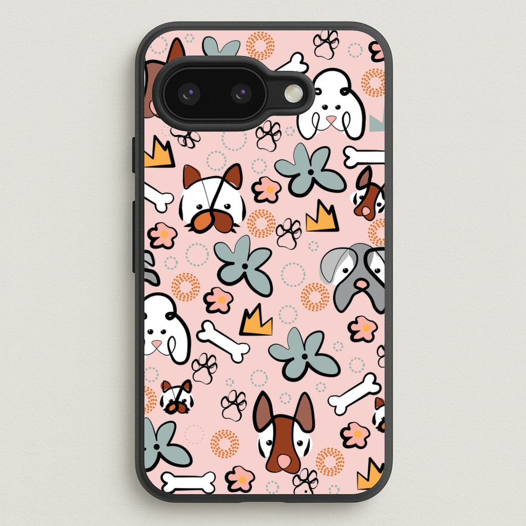 Bones and dogs - Dog Patterns - Dog Patterns Phone Case for Google Pixel 9a