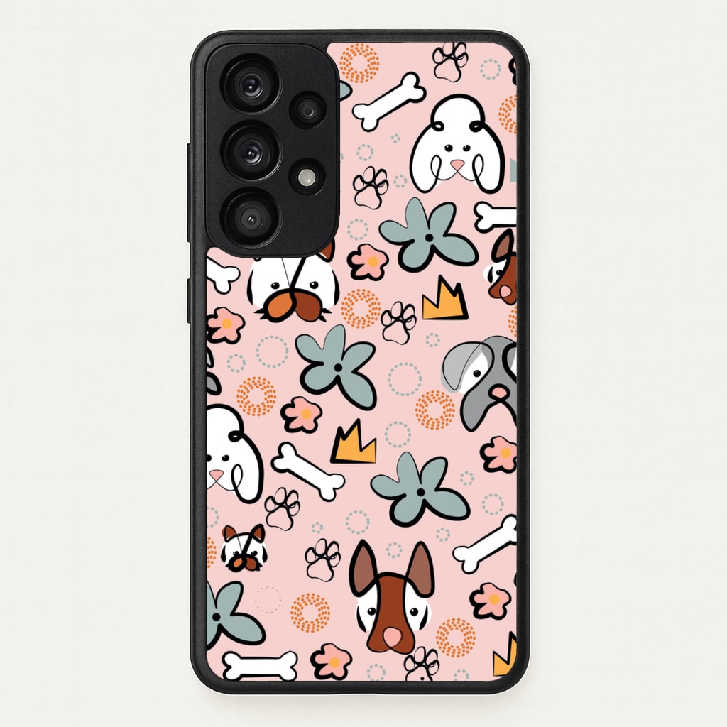 Bones and dogs - Dog Patterns - Dog Patterns Phone Case for Galaxy A33