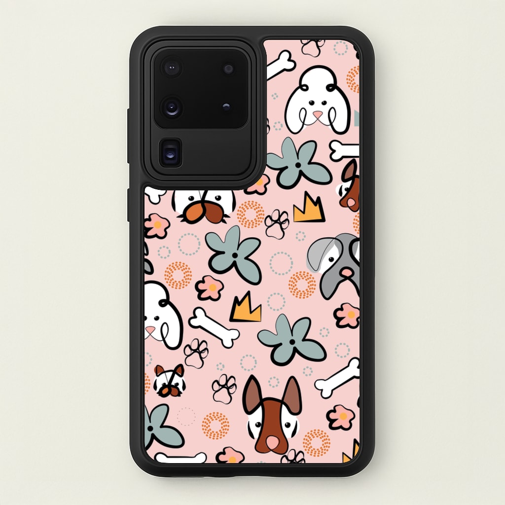 Bones and dogs - Dog Patterns - Dog Patterns Phone Case for Galaxy S20 Ultra