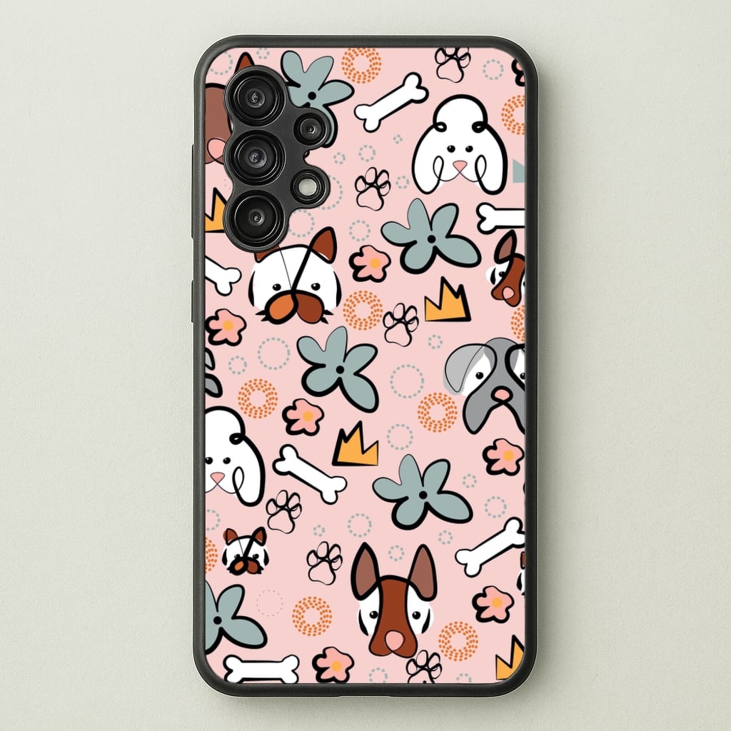 Bones and dogs - Dog Patterns - Dog Patterns Phone Case for Galaxy A13