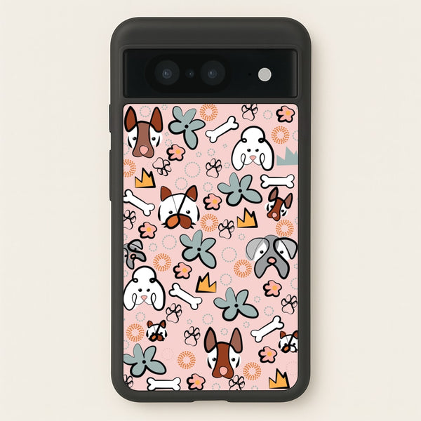 Bones and dogs - Dog Patterns - Dog Patterns Phone Case for Google Pixel 8