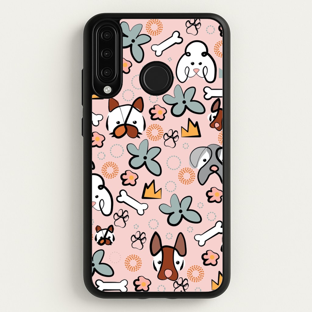 Bones and dogs - Dog Patterns - Dog Patterns Phone Case for Huawei P30 Lite
