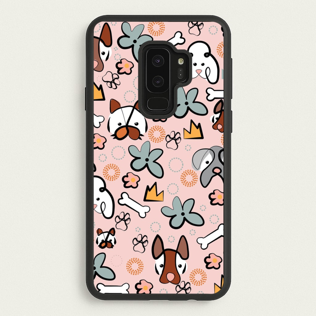 Bones and dogs - Dog Patterns - Dog Patterns Phone Case for Galaxy S9 Plus