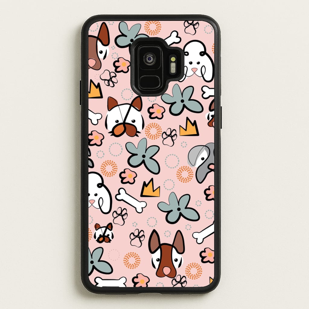 Bones and dogs - Dog Patterns - Dog Patterns Phone Case for Galaxy S9