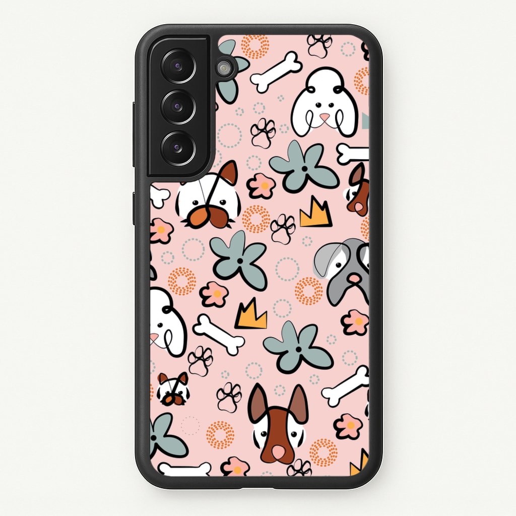 Bones and dogs - Dog Patterns - Dog Patterns Phone Case for Galaxy S22 Plus