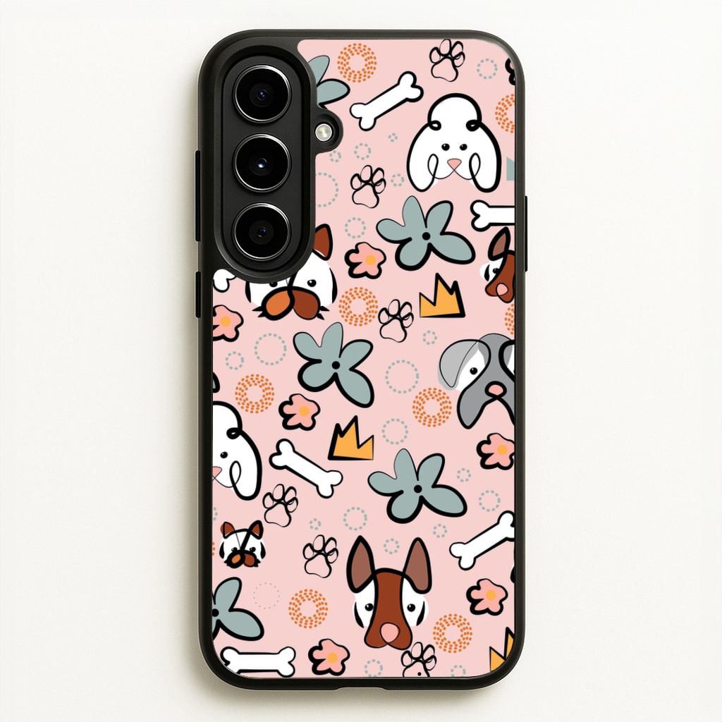 Bones and dogs - Dog Patterns - Dog Patterns Phone Case for Galaxy A56