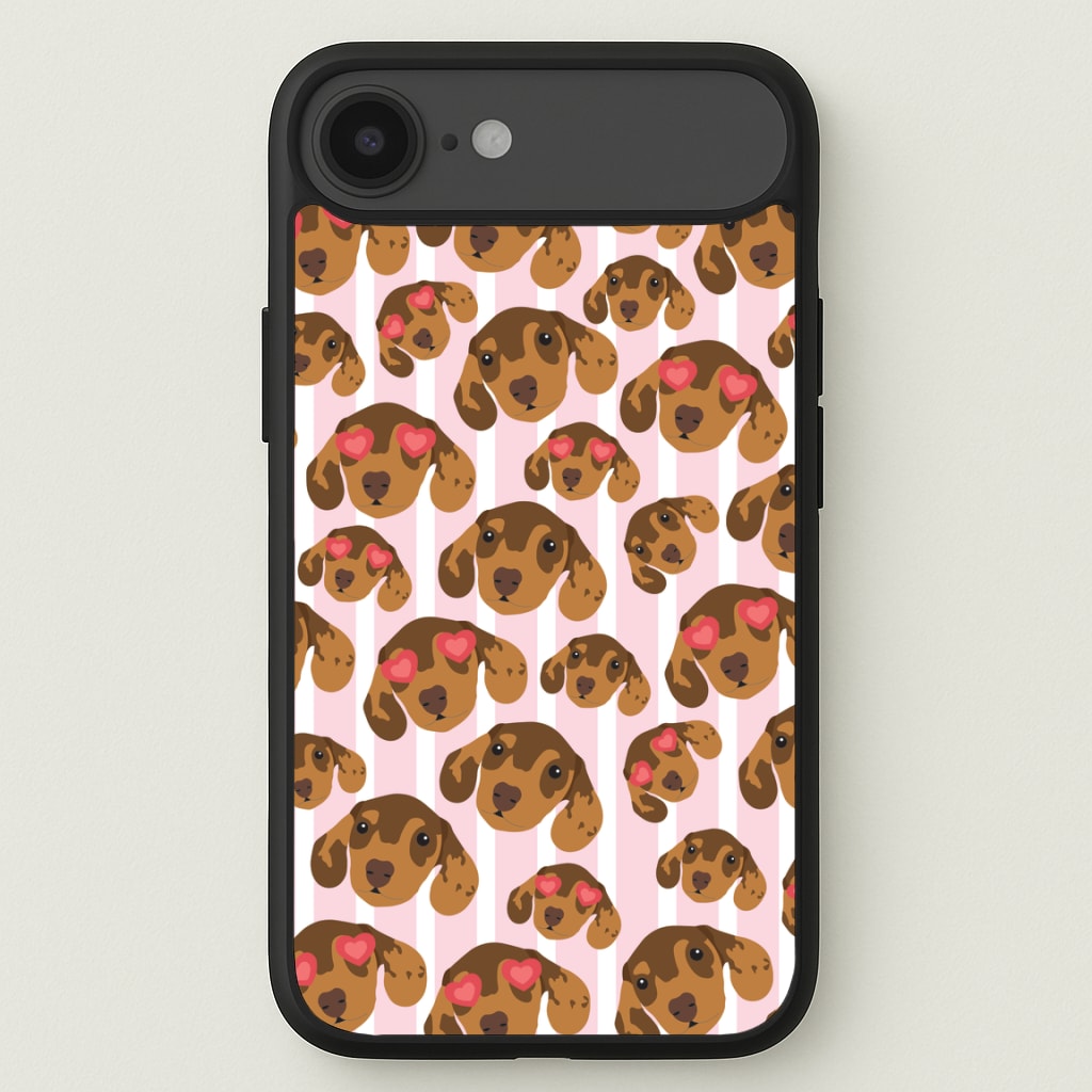 Stripes And Dachshunds Pattern Phone Case for iPhone 17 Air