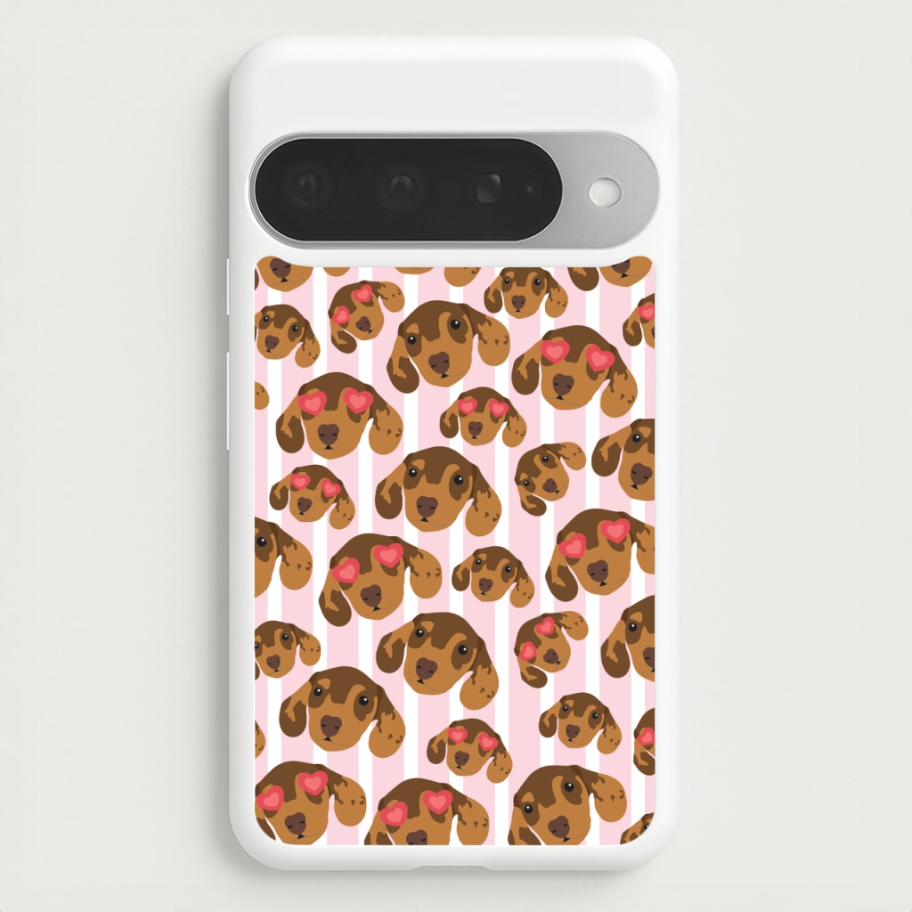 Stripes And Dachshunds Pattern Phone Case for Google Pixel 10 Pro XL