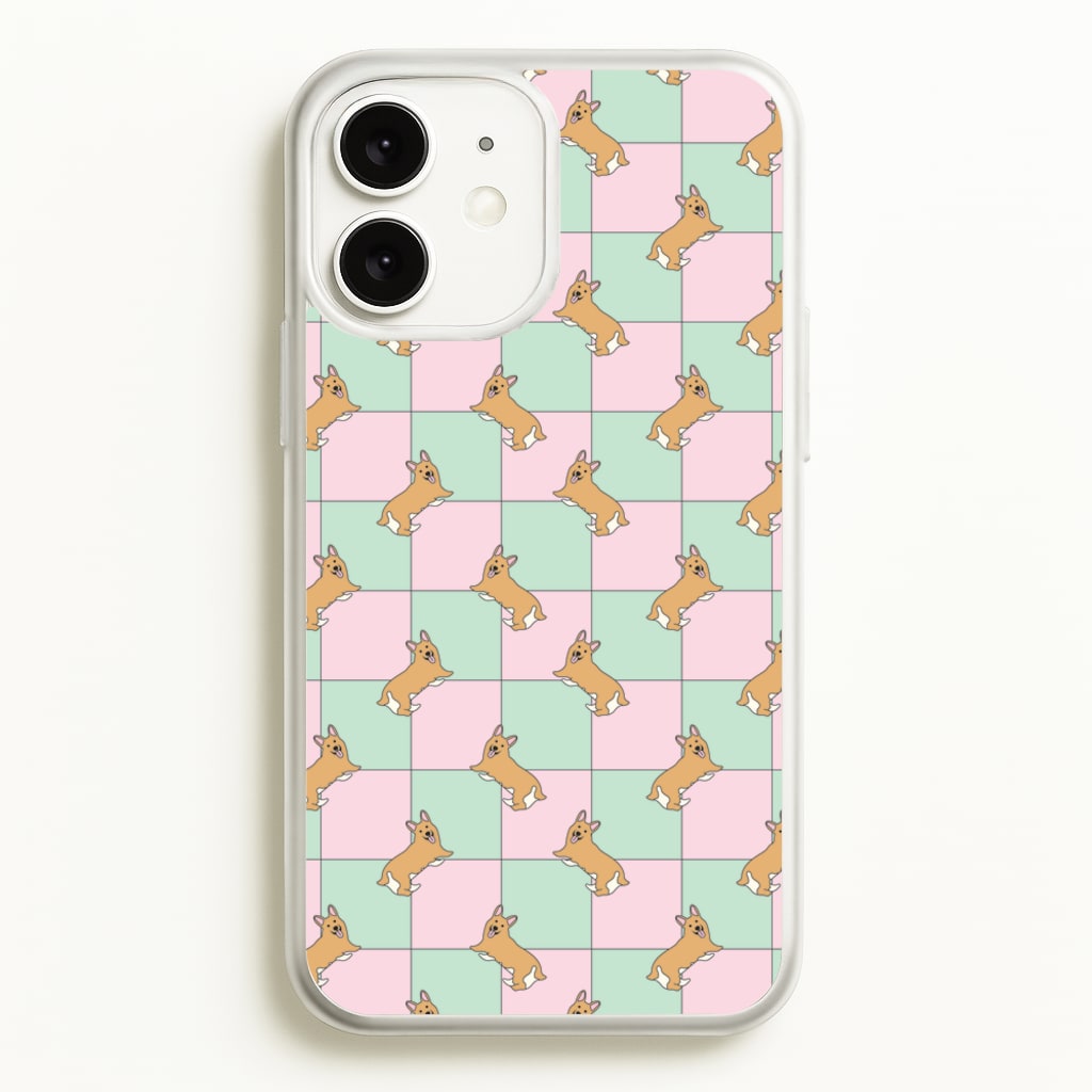 Checkered Corgis Pattern - Dog Patterns Phone Case for iPhone 11