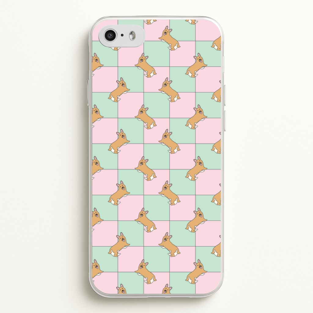Checkered Corgis Pattern - Dog Patterns Phone Case for iPhone 5 / 5s / SE 2016