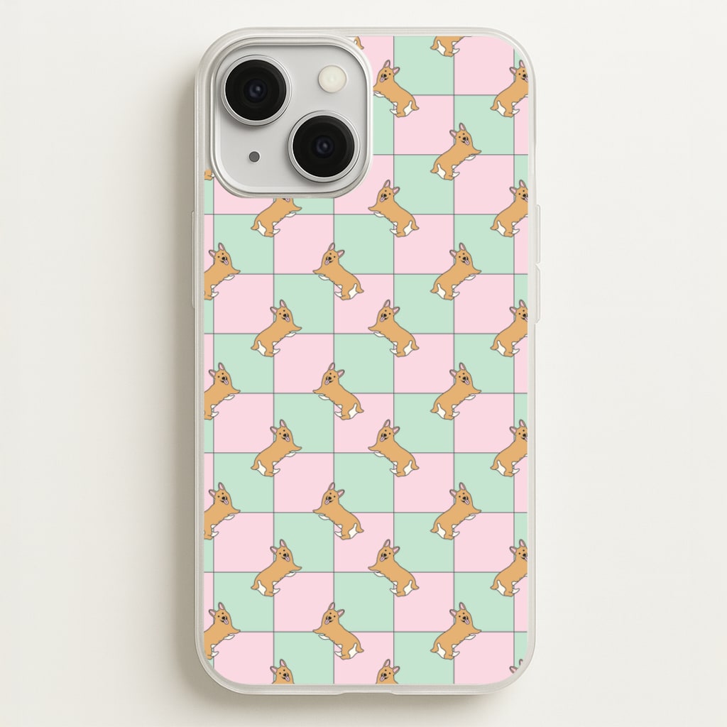 Checkered Corgis Pattern - Dog Patterns Phone Case for iPhone 13