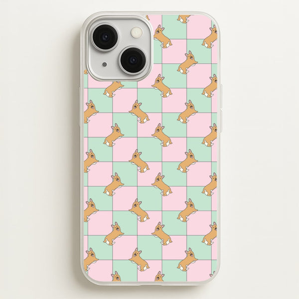 Checkered Corgis Pattern - Dog Patterns Phone Case for iPhone 13 Mini
