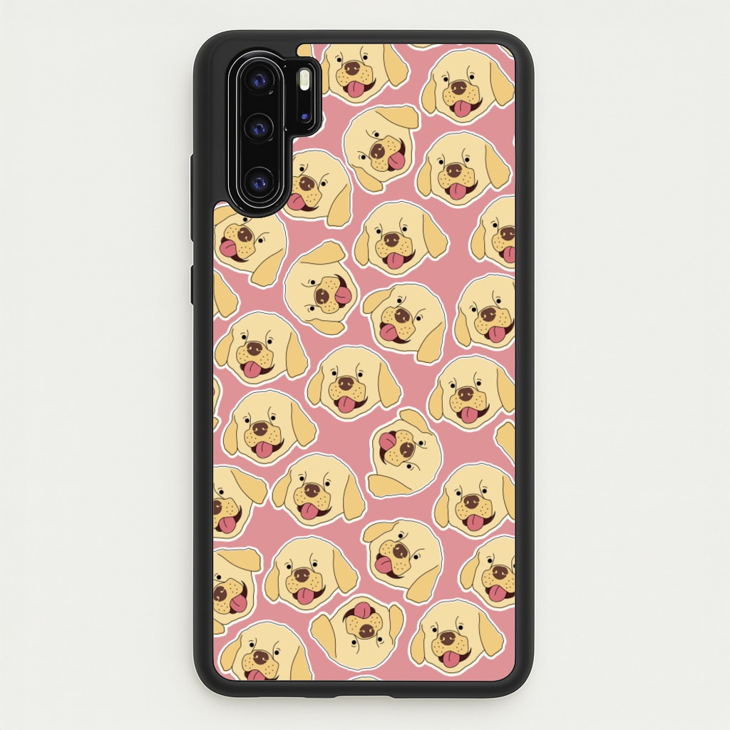 Pink Golden Retriever Sticker Pattern - Dog Patterns Phone Case for Huawei P30 Pro