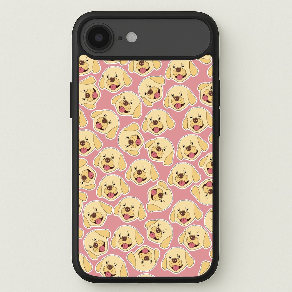 Pink Golden Retriever Sticker Pattern Phone Case for iPhone 17 Air