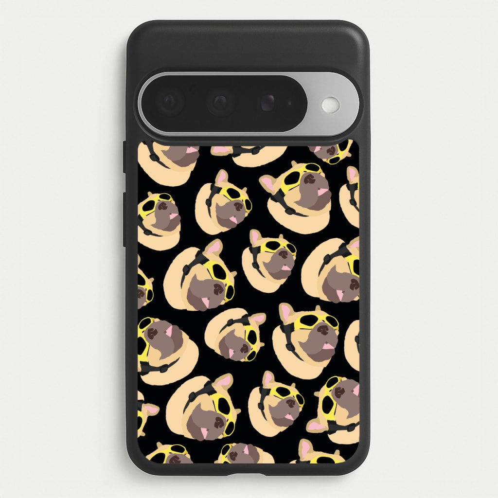 Frenchie With Goggles Pattern Phone Case for Google Pixel 10 Pro XL