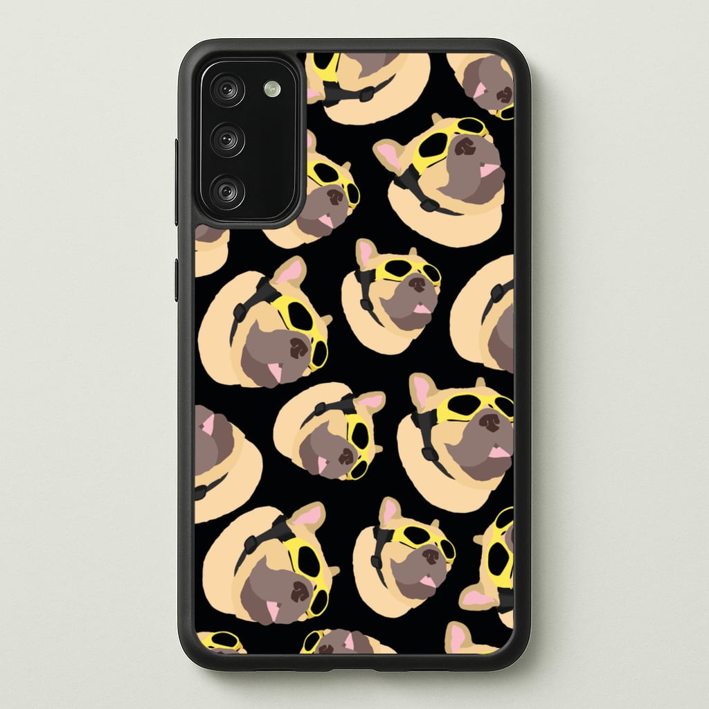 Frenchie With Goggles Pattern - Dog Patterns Phone Case for Galaxy S20