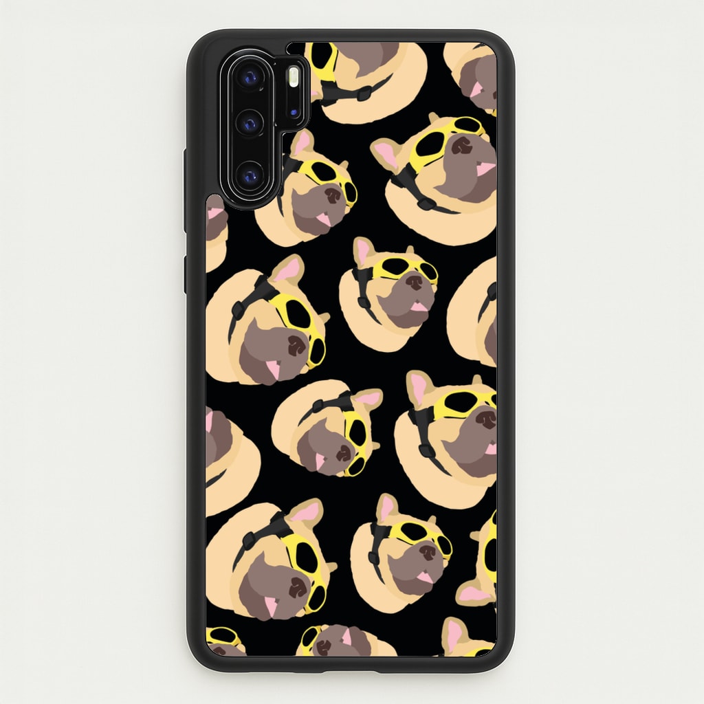 Frenchie With Goggles Pattern - Dog Patterns Phone Case for Huawei P30 Pro
