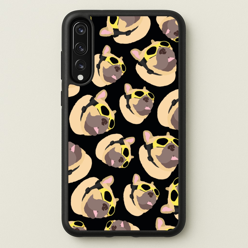 Frenchie With Goggles Pattern - Dog Patterns Phone Case for Huawei P20 Pro