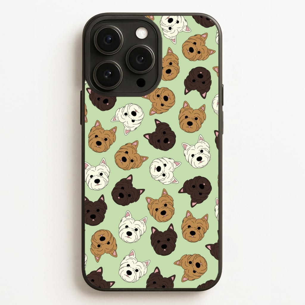 Border Terrier Pattern - Dog Patterns Phone Case for iPhone 16 Pro Max