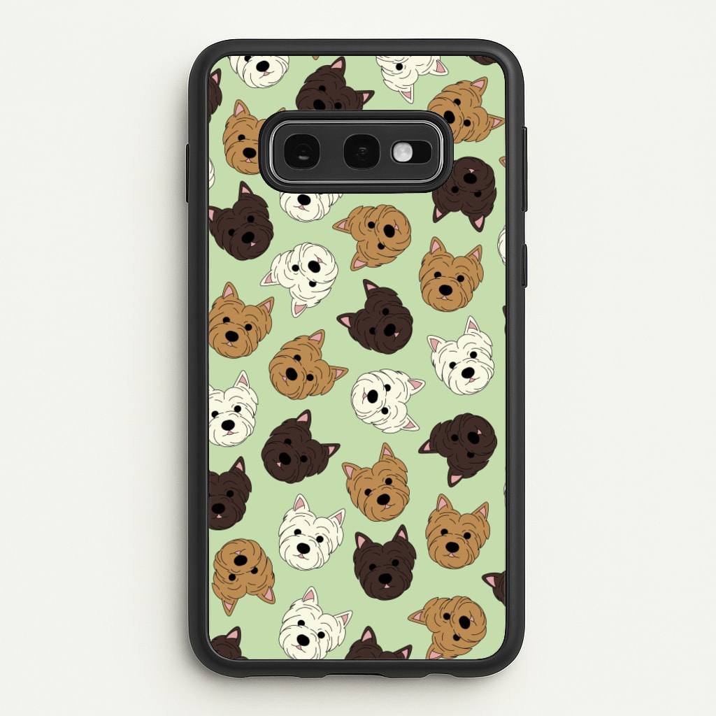 Border Terrier Pattern - Dog Patterns Phone Case for Galaxy S10e