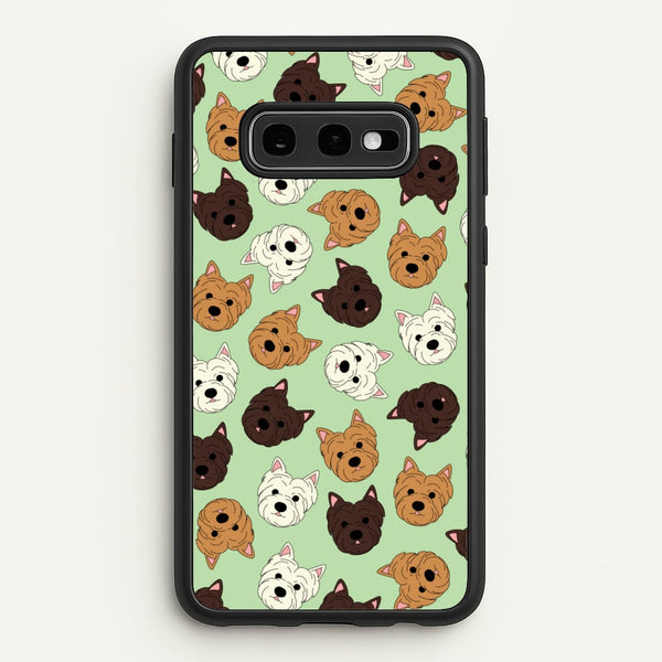 Border Terrier Pattern - Dog Patterns Phone Case for Galaxy S10e