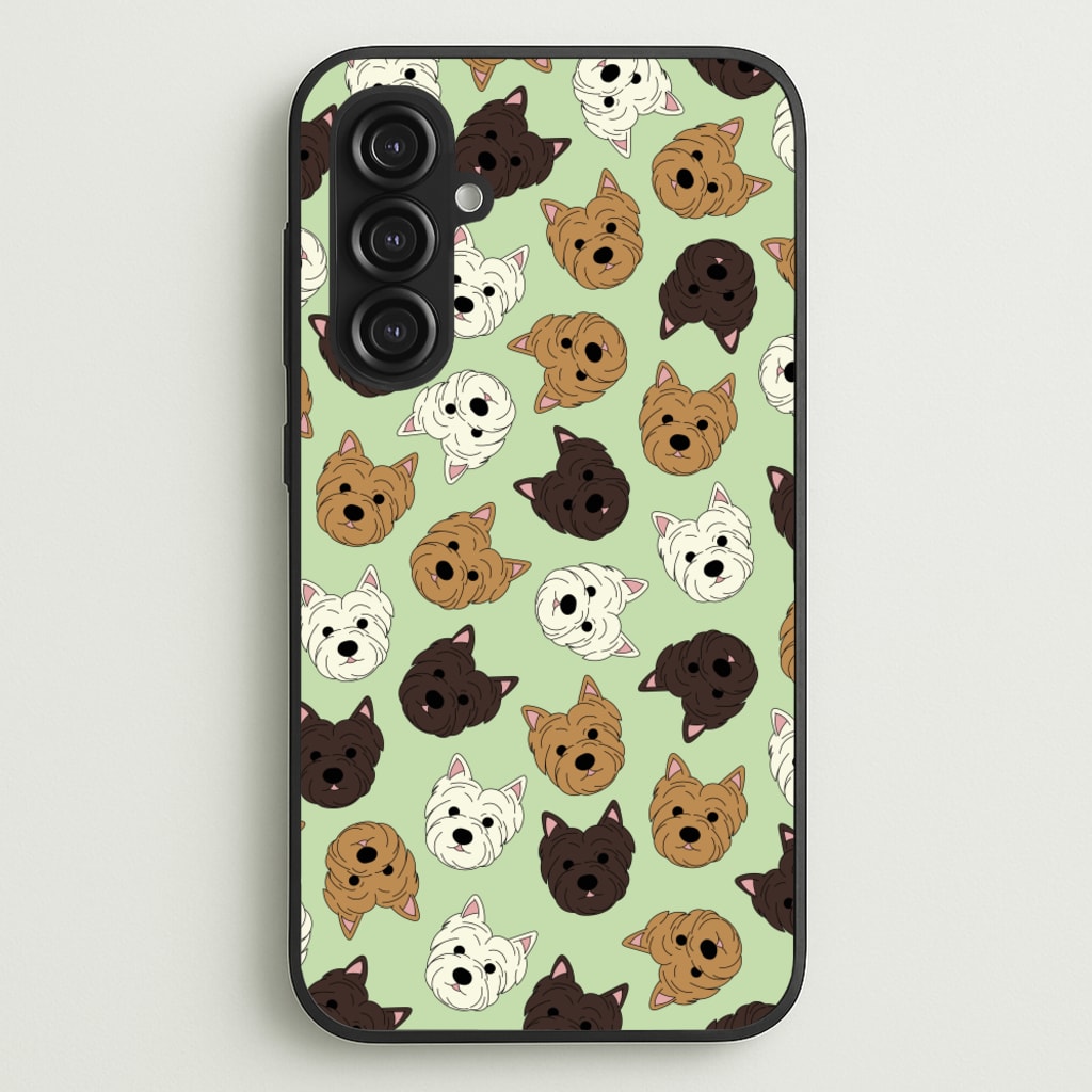 Border Terrier Pattern - Dog Patterns Phone Case for Galaxy S23FE