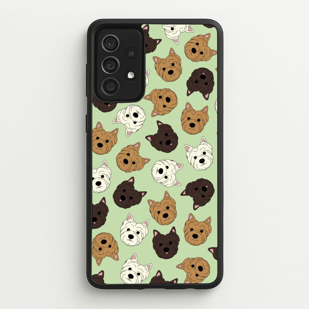 Border Terrier Pattern - Dog Patterns Phone Case for Galaxy A52 / A52s