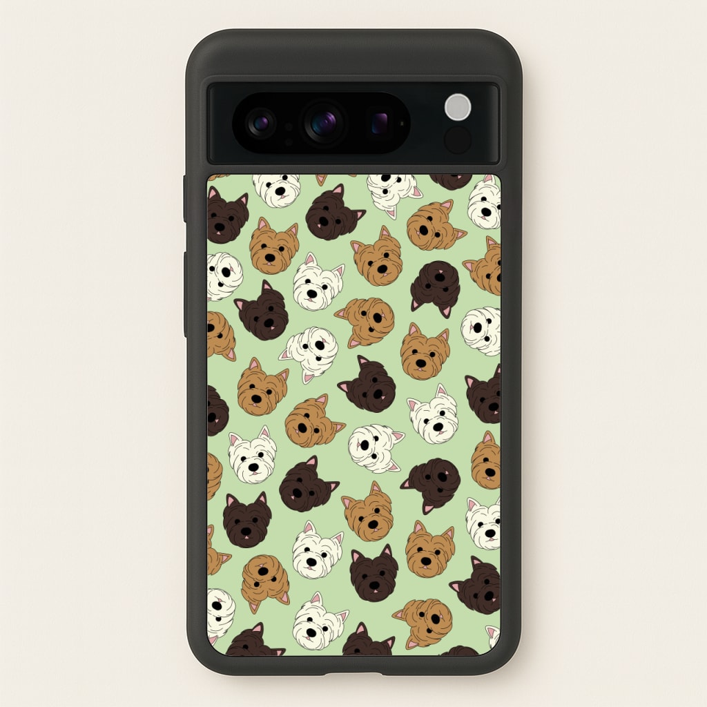 Border Terrier Pattern - Dog Patterns Phone Case for Google Pixel 8 Pro