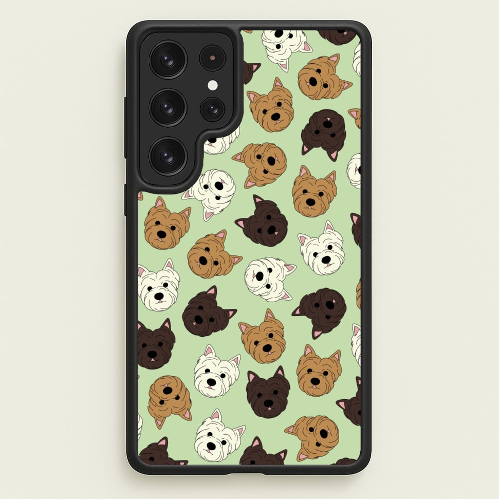 Border Terrier Pattern - Dog Patterns Phone Case for Galaxy S23 Ultra