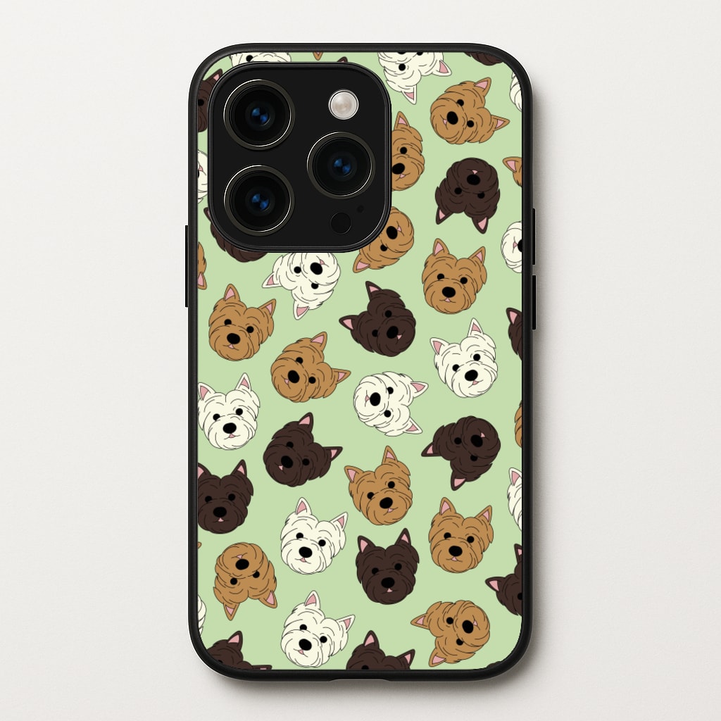 Border Terrier Pattern - Dog Patterns Phone Case for iPhone 14 Pro Max